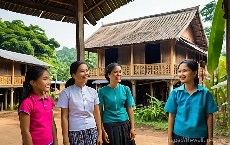 사회복지사 이론과 실무의 연결 - **Prompt 1: Cultural Sensitivity and Elder Care in a Thai Home**
    A heartwarming scene inside a t...