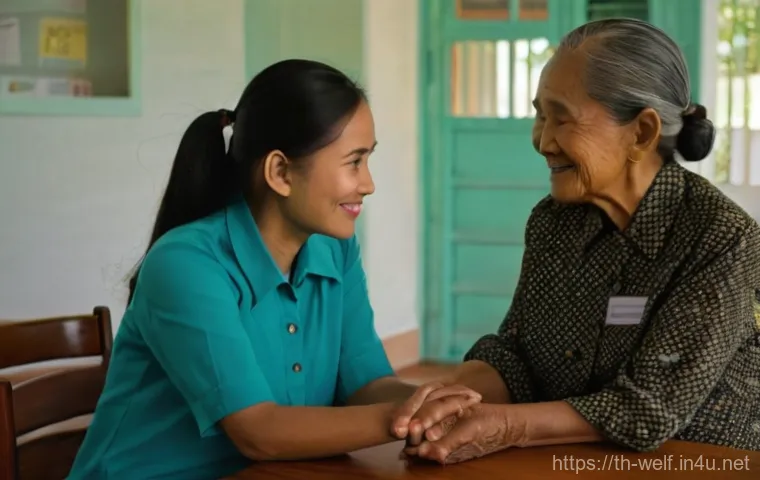 사회복지사와 복지 마케팅 전략 - **Prompt 1: The Heart of Storytelling and Community Connection**
    "A heartwarming, realistic scen...