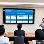 Home 18 사회복지사 상담 케이스 발표법 - A professional presentation scene in a modern conference room in Thailand, featuring a confident Tha...
